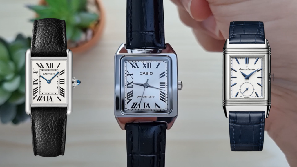 CASIO LTP-V007L-7B1UDF VS Cartier Tank Vs JLC Reverso